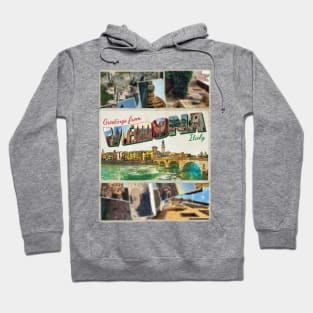 Greetings from Verona in Italy Vintage style retro souvenir Hoodie